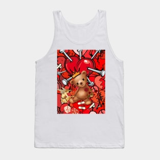 Bear Silent Hurt - Dark Meme, Break Up Artwork Tank Top